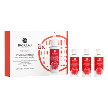Zestaw 3x stymulujące serum przeciw wypadaniu włosów, 5% kompleksu peptydów egzosomowych, 1% adenozyny, biotynylowany peptyd, kopexil, Aktywacja i Wzmocnienie